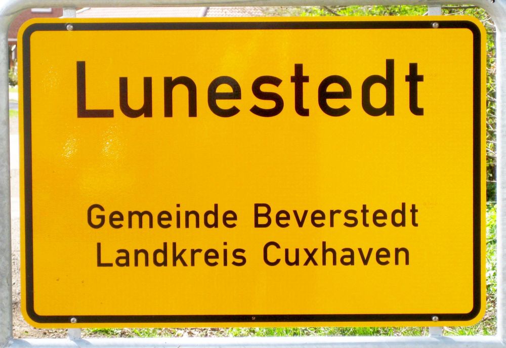 Ortsschild Lunestedt/Einheitsgemeinde